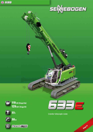 Macarale pe șenile - braț telescopic Sennebogen 633E