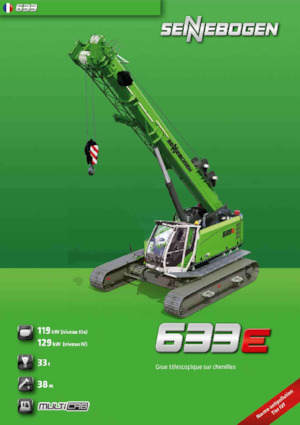 Macarale pe șenile - braț telescopic Sennebogen 633E