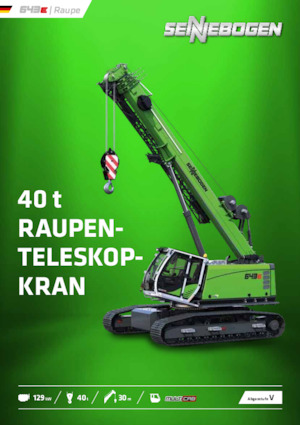 Macarale pe șenile - braț telescopic Sennebogen 643E