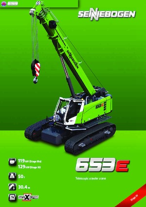 Macarale pe șenile - braț telescopic Sennebogen 653 R