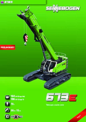Macarale pe șenile - braț telescopic Sennebogen 673 R