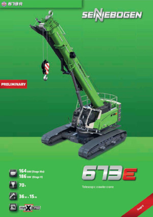 Macarale pe șenile - braț telescopic Sennebogen 673E