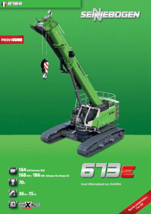 Macarale pe șenile - braț telescopic Sennebogen 673E