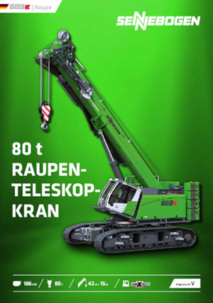 Macarale pe șenile - braț telescopic Sennebogen 683E