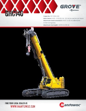 Macarale pe șenile - braț telescopic Grove GHC140