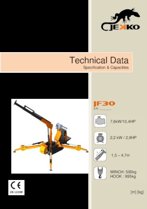 Macarale pe șenile - braț telescopic Jekko JF30