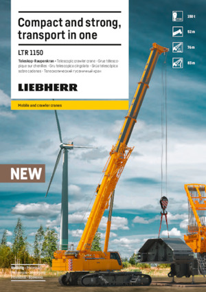Macarale pe șenile - braț telescopic Liebherr LTR 1150