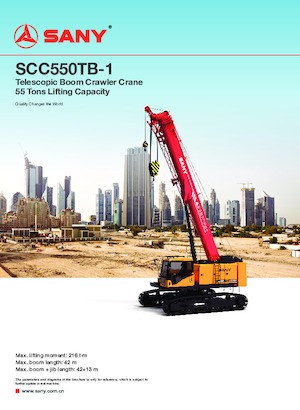 Macarale pe șenile - braț telescopic Sany SCC550TB-1