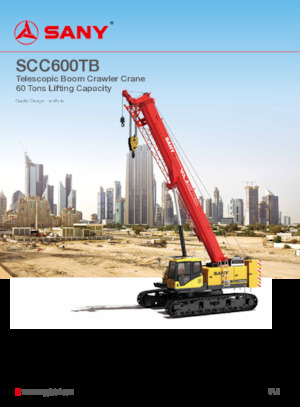 Macarale pe șenile - braț telescopic Sany SCC600TB