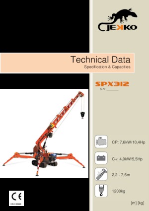 Macarale pe șenile - braț telescopic Jekko SPX312