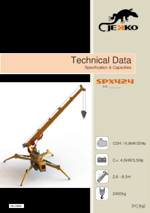 Macarale pe șenile - braț telescopic Jekko SPX424