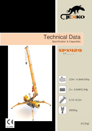 Macarale pe șenile - braț telescopic Jekko SPX429