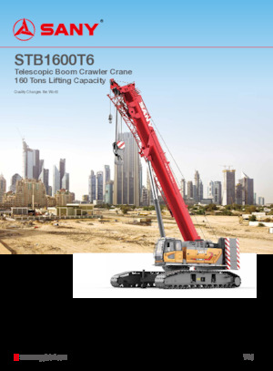 Macarale pe șenile - braț telescopic Sany STB1600T6