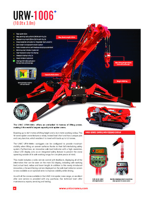 Macarale pe șenile - braț telescopic UNIC URW-1006