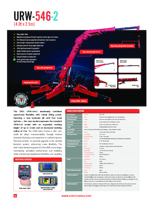 Macarale pe șenile - braț telescopic UNIC URW-546-2