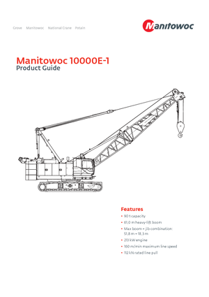 Macarale pe șenile - braț cu zăbrele Manitowoc 10000 E-1