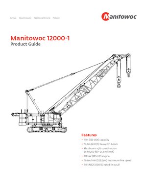 Macarale pe șenile - braț cu zăbrele Manitowoc 12000 E-1