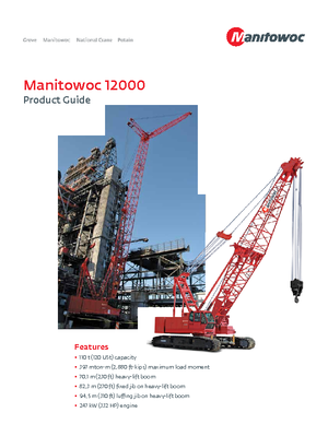 Macarale pe șenile - braț cu zăbrele Manitowoc 12000 E