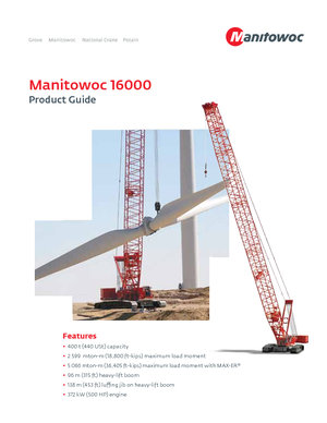Macarale pe șenile - braț cu zăbrele Manitowoc 16000