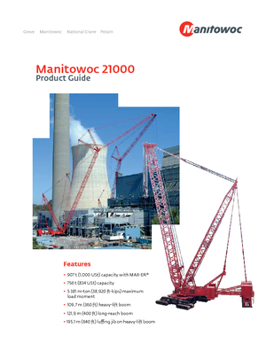 Macarale pe șenile - braț cu zăbrele Manitowoc 21000