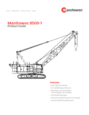 Macarale pe șenile - braț cu zăbrele Manitowoc 8500 E-1