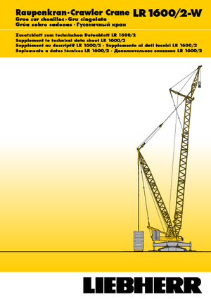 Macarale pe șenile - braț cu zăbrele Liebherr LR 1600/2