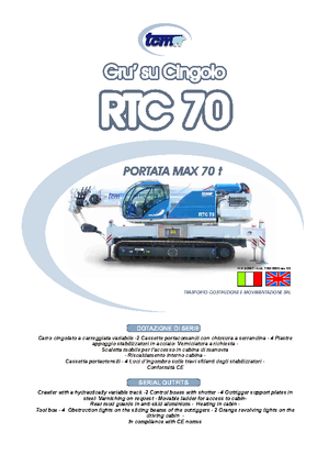 Macarale pe șenile - braț cu zăbrele tcm RTC 70