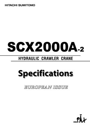Macarale pe șenile - braț cu zăbrele Hitachi Sumitomo SCX 2000