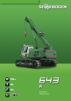 Macarale pe șenile - braț telescopic Sennebogen 643 R