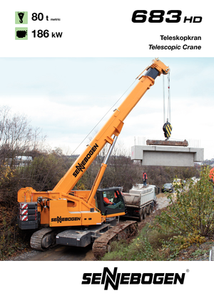 Macarale pe șenile - braț telescopic Sennebogen 683 HD