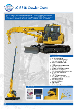 Macarale pe șenile - braț telescopic Maeda LC 1385