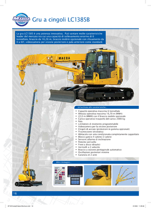 Macarale pe șenile - braț telescopic Maeda LC 1385 B