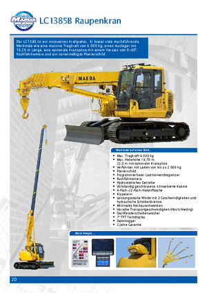 Macarale pe șenile - braț telescopic Maeda LC 1385