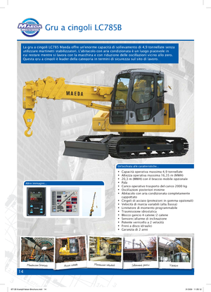 Macarale pe șenile - braț telescopic Maeda LC 785