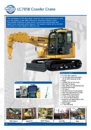 Macarale pe șenile - braț telescopic Maeda LC 785