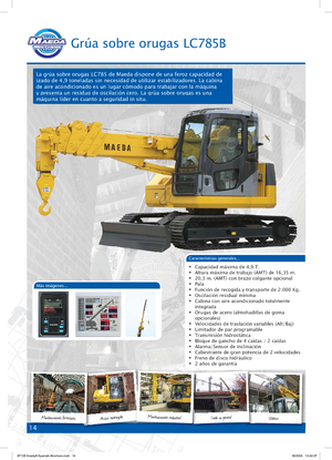 Macarale pe șenile - braț telescopic Maeda LC 785