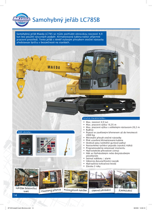 Macarale pe șenile - braț telescopic Maeda LC 785