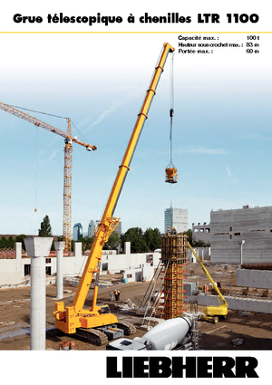 Macarale pe șenile - braț telescopic Liebherr LTR 1100