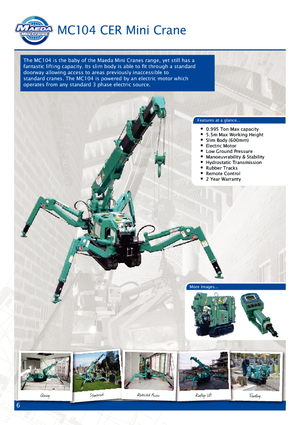 Macarale pe șenile - braț telescopic Maeda MC 104 CER *