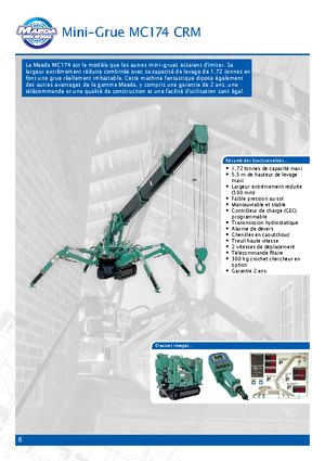 Macarale pe șenile - braț telescopic Maeda MC 174 CRM *