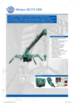 Macarale pe șenile - braț telescopic Maeda MC 174 CRM *