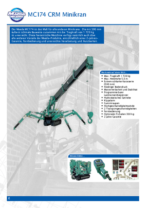 Macarale pe șenile - braț telescopic Maeda MC 174 CRM *