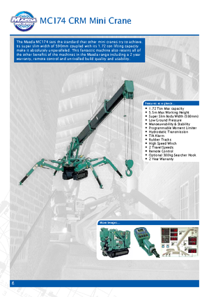 Macarale pe șenile - braț telescopic Maeda MC 174 CRM *