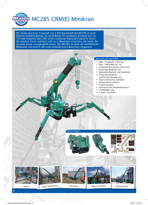 Macarale pe șenile - braț telescopic Maeda MC 285 CRM-E