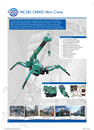 Macarale pe șenile - braț telescopic Maeda MC 285 CRM-E
