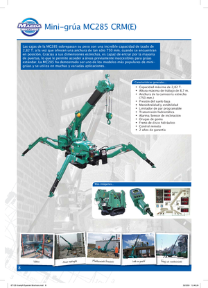 Macarale pe șenile - braț telescopic Maeda MC 285 CRM-E