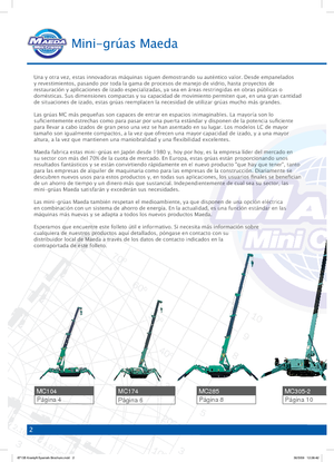 Macarale pe șenile - braț telescopic Maeda MC 405 CRME