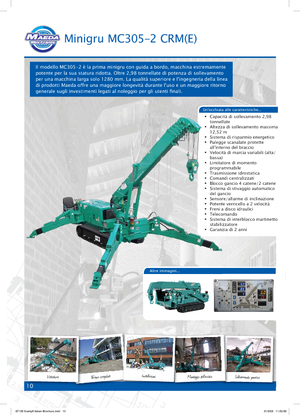 Macarale pe șenile - braț telescopic Maeda MC 305 CRM-E