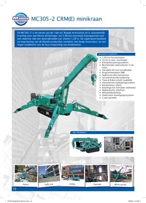 Macarale pe șenile - braț telescopic Maeda MC 305 CRM-E