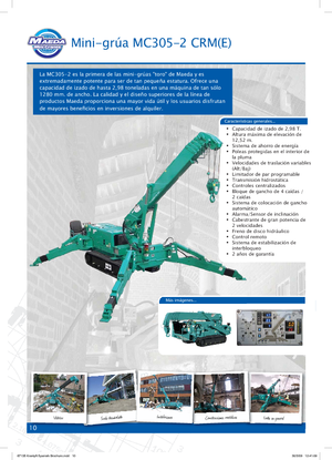 Macarale pe șenile - braț telescopic Maeda MC 305 CRM-E